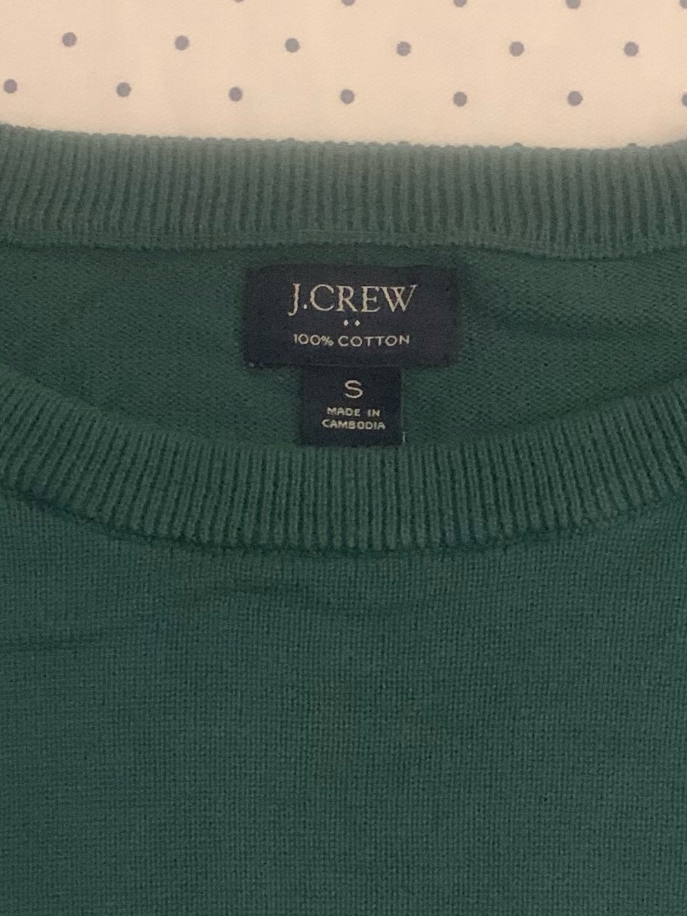 J CREW All Cotton Sweater - Green Crewneck
